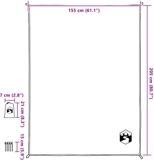vidaXL Bettdecke 155x155cm in Gray Farbe