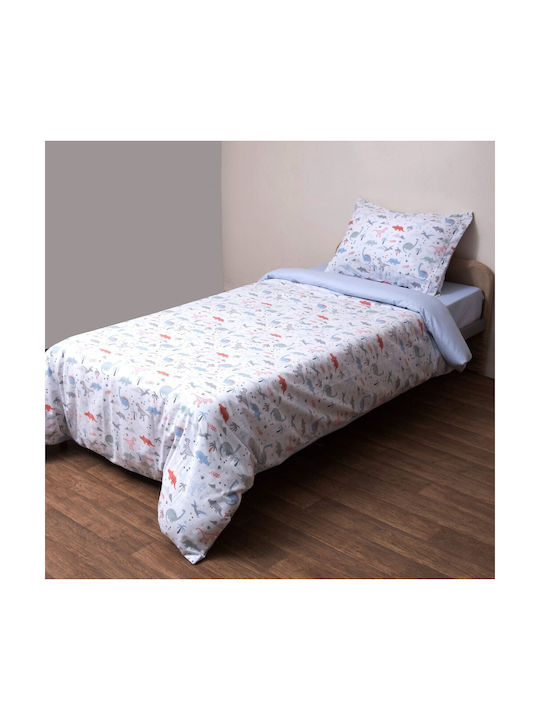 Viopros Σετ Μονά με Λάστιχο Λευκό 100x200cm Viopros Σετ Μονά με Λάστιχο Λευκό 100x200cm