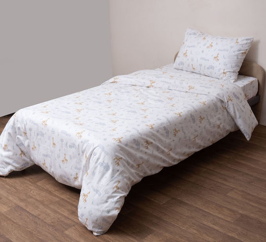 Viopros Σετ Μονά με Λάστιχο 2640 Λευκό 160x265cm Viopros Σετ Μονά με Λάστιχο 2640 Λευκό 160x265cm