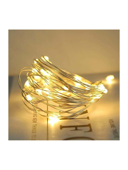 100 Lichterketten LED 10m. Warmes Weiß USB in Zeichenfolge 1Stück