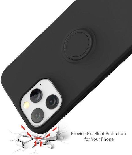 Ring 360 Full Cover Silicon Negru (Huawei P40 Lite E)