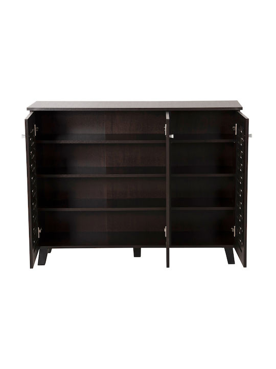 Prody Wooden Shoe Organizer Wenge 115x34x89cm