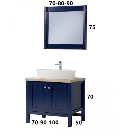 Mabo Orion 70 Blat fără Lavoar Blue
