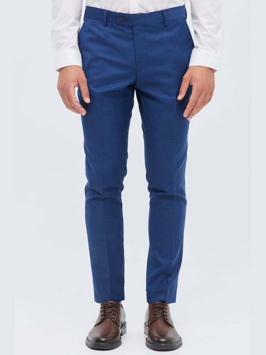 Costum albastru din lână, croială slim fit, Aristoteli Bitsiani