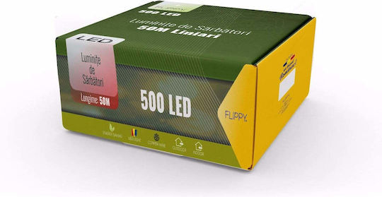 500 Λαμπάκια LED 50μ. Ψυχρό Λευκό σε Σειρά