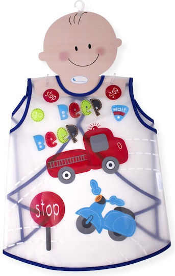 Interbaby Bib Plastic with Hoop & Loop Fastener Transparent