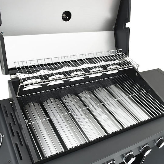 vidaXL Gasgrill Rost 73cmx40cmcm mit 7 cm 18.2kW und Seitenbrenner