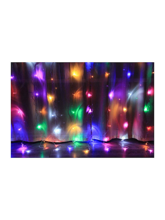 100 Lămpițe LED 3m. x 100buc Multicolore USB tip Perdea 1buc