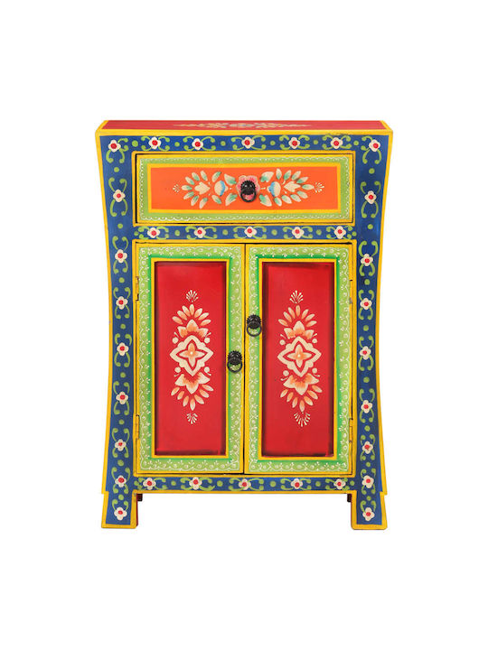 Bufet din Lemn Masiv cu Sertare Multicolor 53x30x74cm