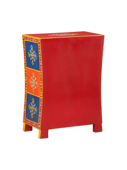 Bufet din Lemn Masiv cu Sertare Multicolor 53x30x74cm