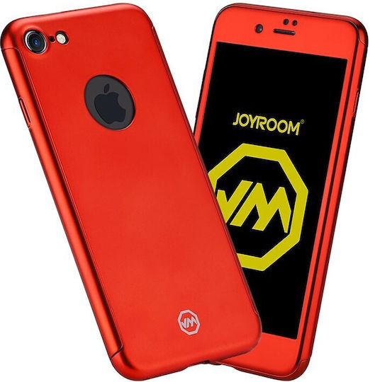 Joyroom 360 Full Cover Plastic / Tempered Glass / Silicone 0.3mm Red (Realme 6 / 6s)