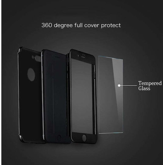Joyroom 360 Full Cover Plastic / Tempered Glass / Silicone 0.3mm Red (Realme 6 / 6s)