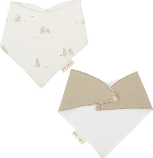 Bimbidreams Bunny Bandană Impermeabilă Material Textil Cu Autocolant Verde 2 Bucăți