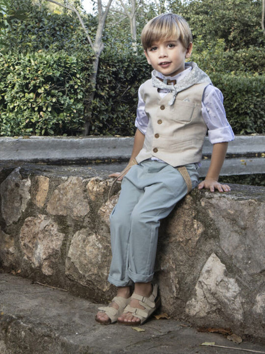 Baby Bloom Costum de Botez cu Vestă pentru Băiat Turcoaz 7buc
