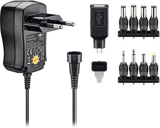 Universal Φορτιστής 3 V 4.5 V 5 V 6 V 7.5 V 9 V 12 V Incl 8 Adapter Plug + Usb