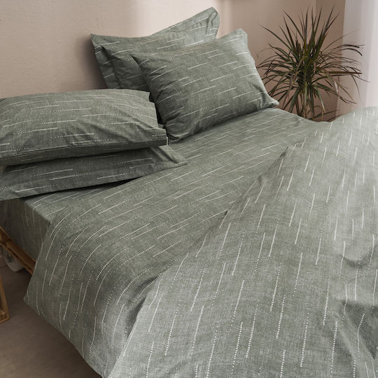 Charalambidis Textiles Покривало Единично от Памук & Полиестер Haki 160x230см