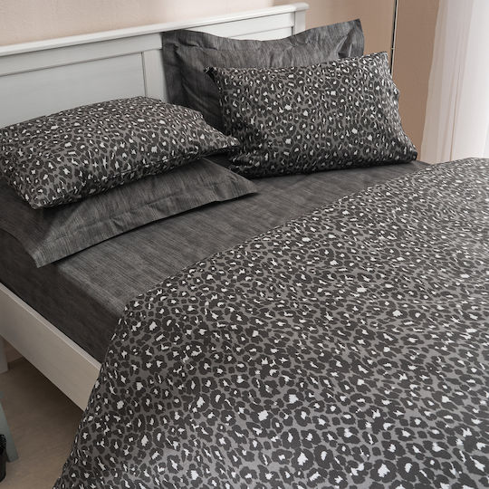 Charalambidis Textiles Покривало Кингсайз от Памук & Полиестер Черно 220x230см