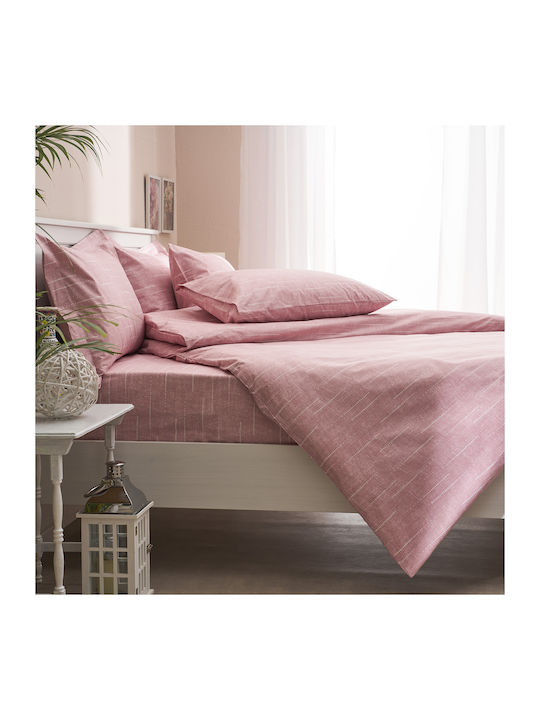 Charalambidis Textiles Κουβερλί Υπέρδιπλο από Βαμβάκι & Πολυεστέρα Σομόν 220x230cm