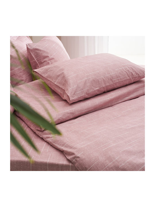 Charalambidis Textiles Κουβερλί Υπέρδιπλο από Βαμβάκι & Πολυεστέρα Σομόν 220x230cm