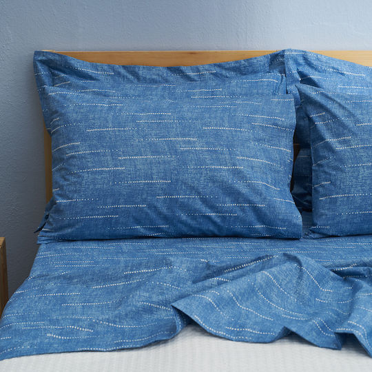 Charalambidis Textiles Покривало Кингсайз от Памук & Полиестер Синьо 220x230см