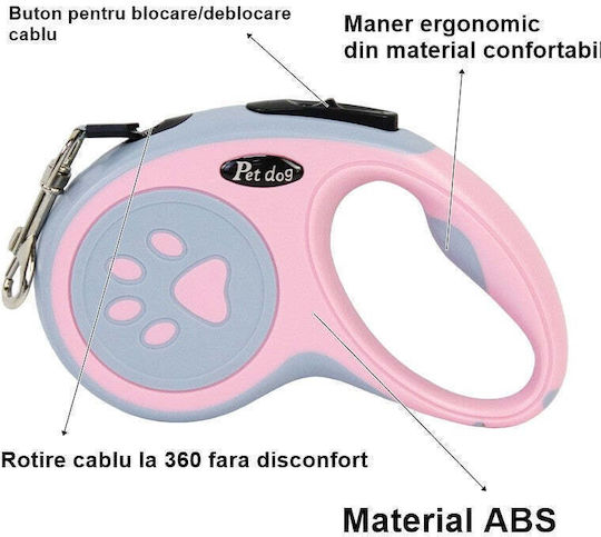 Dog Leash/Lead Strap in Pink color up to 20kg