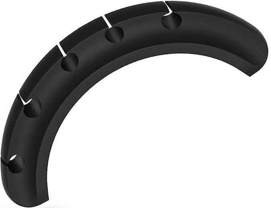 Cable Organizer Flippy Cable Clips Double Adhesive Fixation Silicon 5 Slots Black