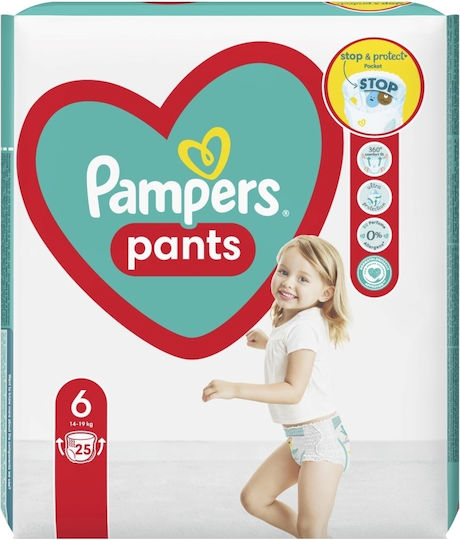 Pampers Diaper Pants 360° No. 6 for 14-19kg 25pcs