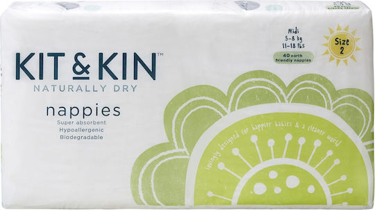 Kit & Kin Scutece chiloțel Eco Scutece Bebe No2 (5-8kg) Nr. 2 pentru 4-8kg 40buc