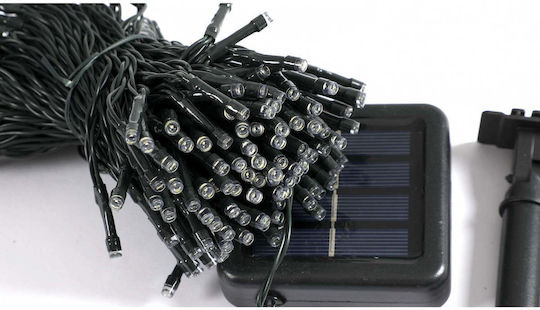 200 Λαμπάκια LED 20μ. Λευκά Ηλιακά σε Σειρά