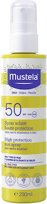 Mustela Beach Baby Waterproof Baby Sunscreen Spray for Face & Body SPF50 200ml & Gift Beach Towel