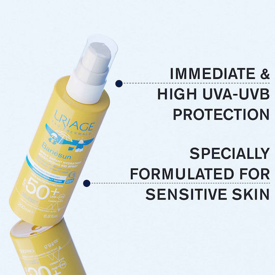 Uriage Bariesun SPF50 Waterproof Kids Sunscreen Spray for Face & Body 200ml