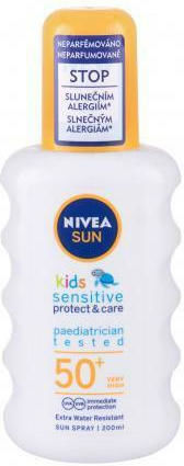 Nivea Babies & Kids Sensitive Protective Водоустойчив Детско Слънцезащитно Спрей SPF50 200мл
