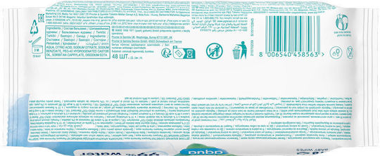 Pampers Harmonie Aqua Hypoallergenic Baby Wipes Alcohol-Free & Parabens Free 48pcs