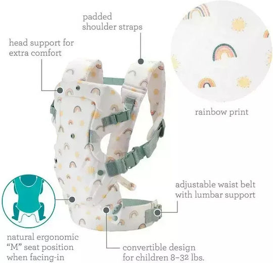 Infantino Classic Carrier Flip 4-in-1 Rainbow with Maximum Weight 14.5kg