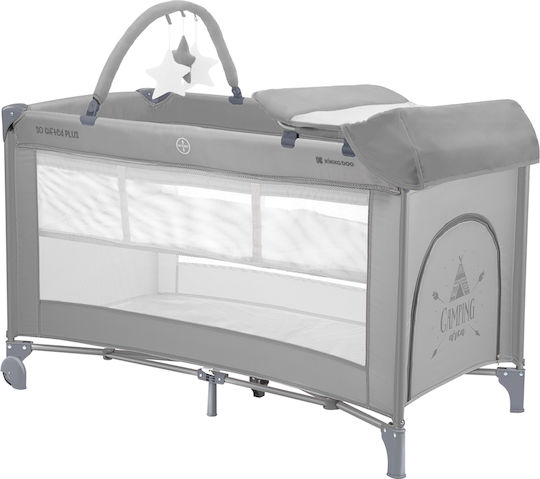 Kikka Boo So Gifted Plus Laufstall 2 Ebenen mit Wickeltisch & Matratze Gray 124x64cm
