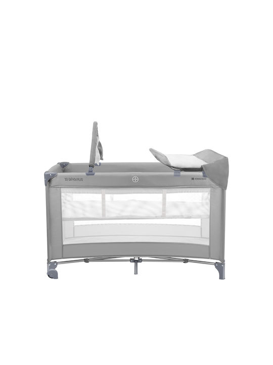 Kikka Boo So Gifted Plus Кошара за игра 2 Нива с Променяща се Повърхност & Матрак Сив 124x64см