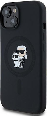 Karl Lagerfeld Back Cover Silicone Black (iPhone 15 Plus)