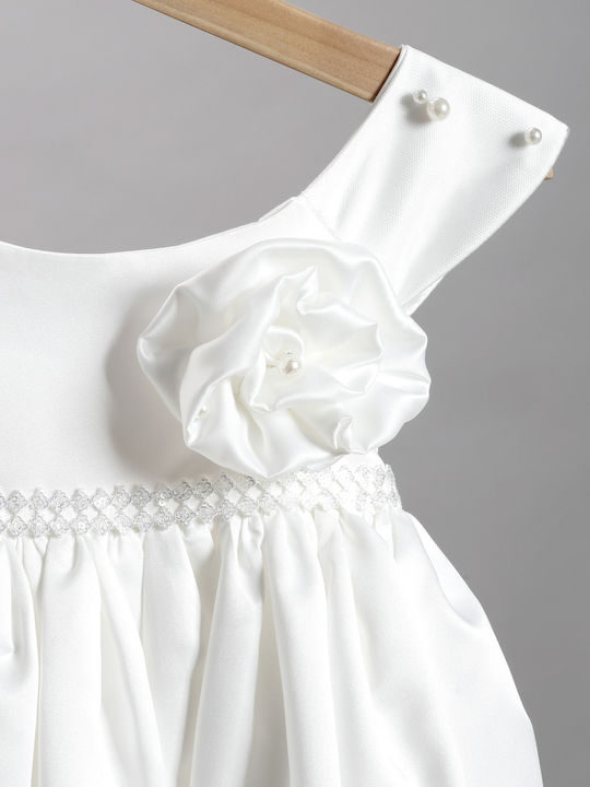 New Life Ecru Baptism Clothing Set with Cardigan , Hat & Dress made of Tulle 3pcs