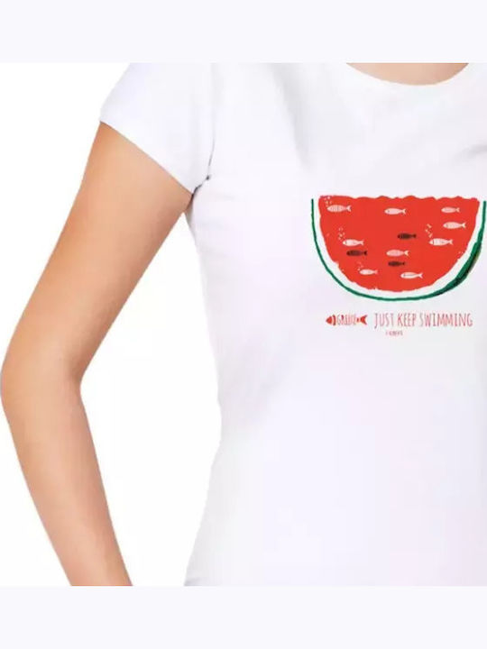 Damen T-Shirt Weiß