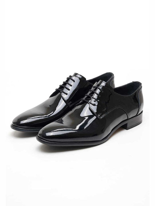 Boss Shoes Men's Patent Leather Dress Shoes Black Lustrine