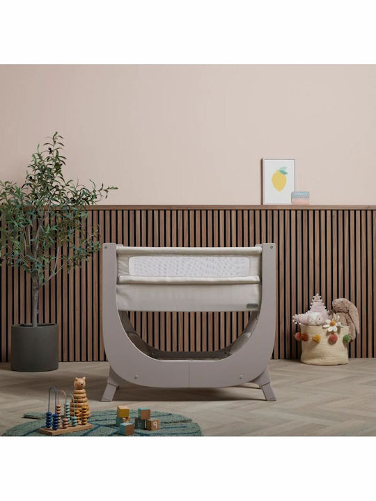 Shnuggle Cradle Lite with Mattress and Side Opening Beige