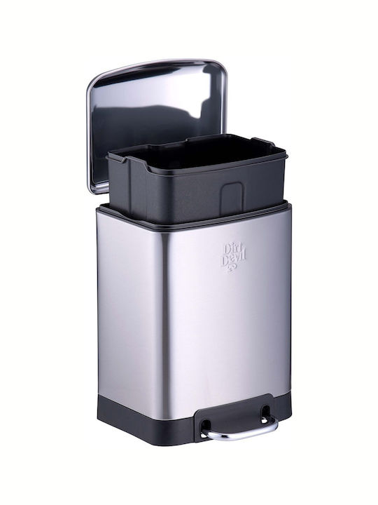 Dirt Devil Metallisch Badezimmer Mülleimer 6Es Silber