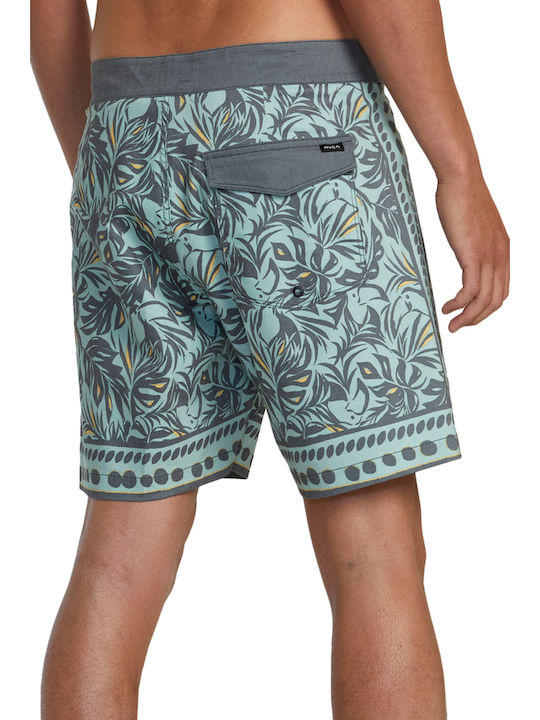Trunk Men's Swimwear Shorts Green with Patterns