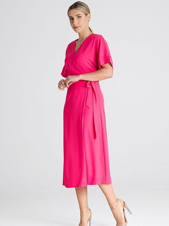 Figl Midi Φόρεμα Ροζ