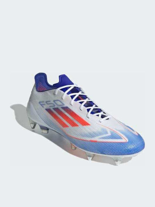 adidas F50 Elite Pantofi de Fotbal cu crampoane Cloud White / Solar Red / Lucid Blue