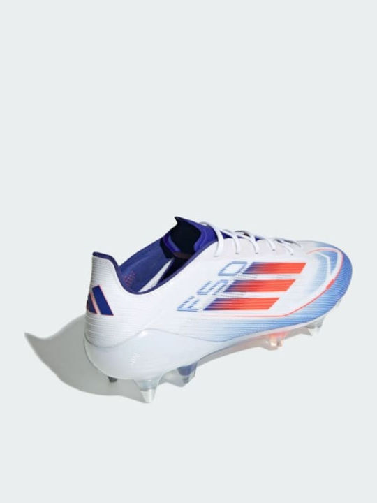 adidas F50 Elite Pantofi de Fotbal cu crampoane Cloud White / Solar Red / Lucid Blue