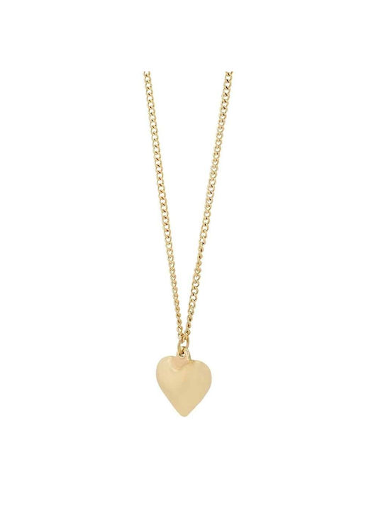 Akzent Necklace with design Heart from Gold Plated Steel