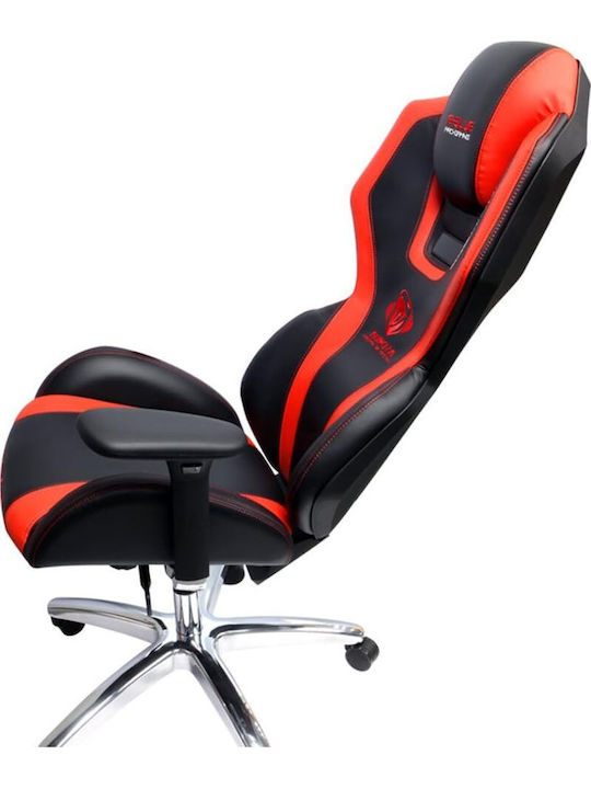 E-Blue Auroza X1 & Polygon Game Set Artificial Leather Gaming Chair with Adjustable Arms Red