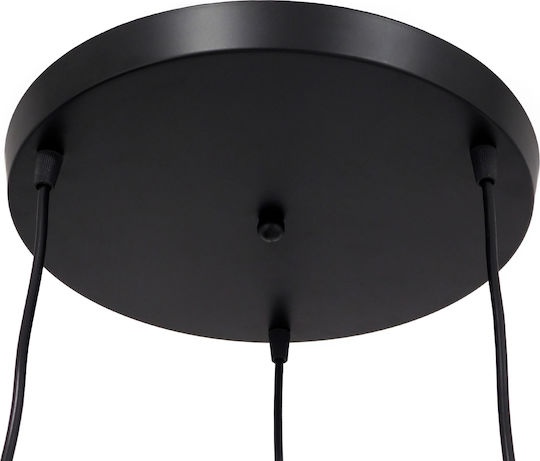 GloboStar Little Man Κρεμαστό Φωτιστικό Μαύρο με Ντουί E27 37x35x40εκ.