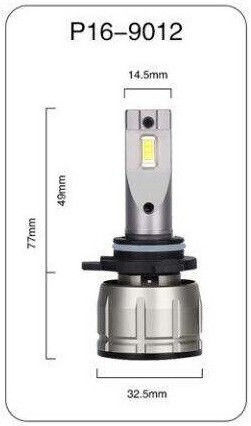 Lamps Car HIR2-9012 Canbus LED 6000K Cold White 12V 60W 2pcs